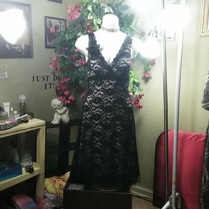 Black Lace Trixxi Evening Gown.